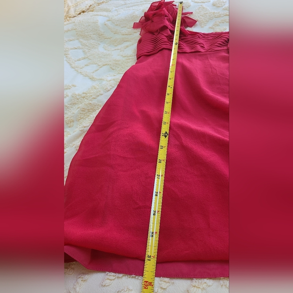 BCBG Maxazria 100% Silk Crimson Red Dress - Picture 11 of 15